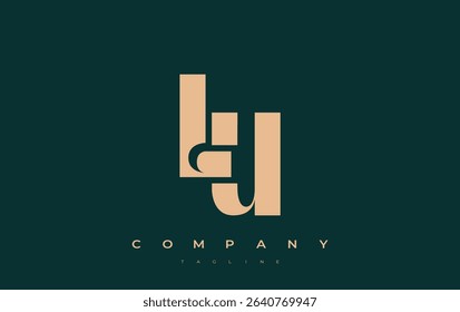 LU Abstract Geometric Logo Design. Modern and elegant logo design with simplistic typography elements, showcasing branding excellence.