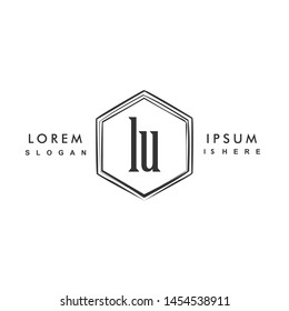LU Initial beauty monogram logo vector
