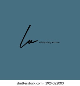 lu initial handwriting 
lu handwritten logo for identity