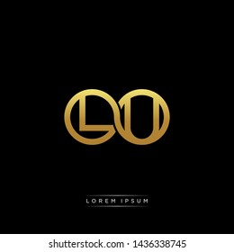 LU initial letter linked circle capital monogram logo modern template