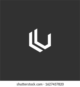 LU initial letter logo design template vector.