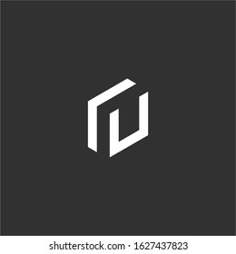 LU initial letter logo design template vector.