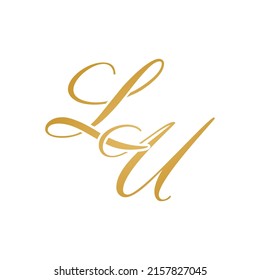 LU initial logo design vector stock