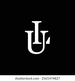 LU letter logo concept isolated on white background. UL Logo