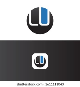 LU Letter Logo Design Template Vector