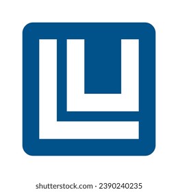 LU letter logo icon template 1 