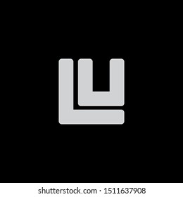 LU Letter monogram with abstrac concept style design