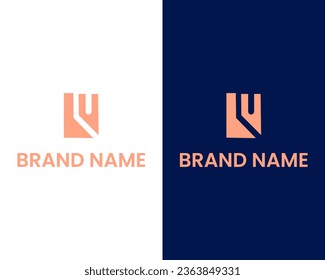 LU monogram logo design vector template, Minimalist lu logo design