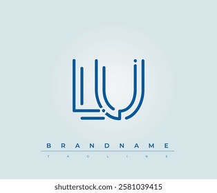 LU Technology Letter Logo Template. This tech letter logo is a graphic mark that uses letters to represent a technology company.