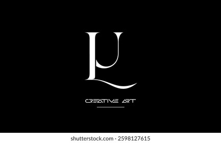 LU, UL, L, U abstract letters logo monogram