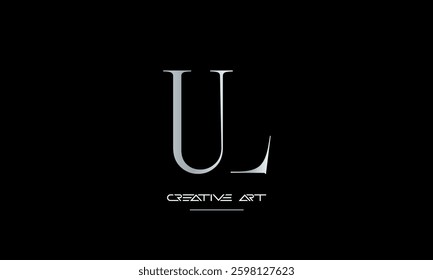 LU, UL, L, U abstract letters logo monogram