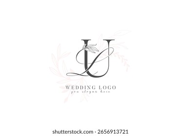 LU Hochzeitslogo mit Anfangsbuchstaben