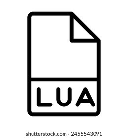 Lua file type icons. files and document format design icon symbol.