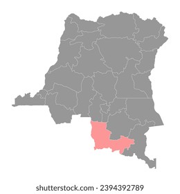 Lualaba province map, administrative division of Democratic Republic of the Congo. Vector illustration.