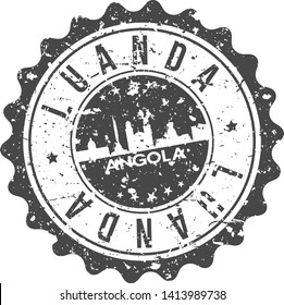 Luanda Angola. City Skyline. Silhouette City. Design Vector. Famous Monuments.