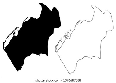 Luanda Province (Provinces of Angola, Republic of Angola) map vector illustration, scribble sketch Luanda map