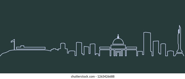 Luanda Single Line Skyline