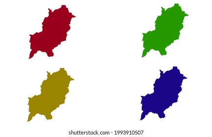 Luang Prabang city map silhouette in laos