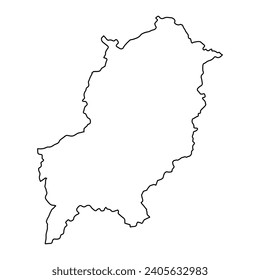 Luang Prabang province map, administrative division of Lao Peoples Democratic Republic. Vector illustration.