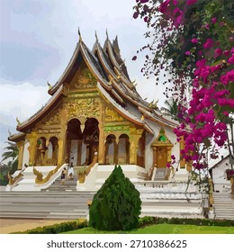Luang Prabang vector design art