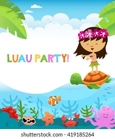 Luau Party Card