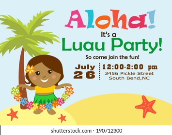 Luau Party Invitation