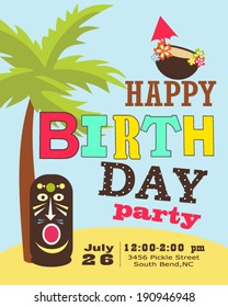 Luau Party Invitation