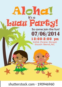 Luau Party Invitation