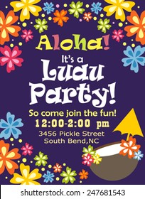 Luau party invitation