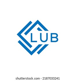 LUB letter logo design on white background. LUB creative circle letter logo concept. LUB letter design.
