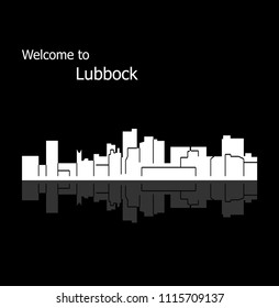 Lubbock, Texas ( City Silhouette )