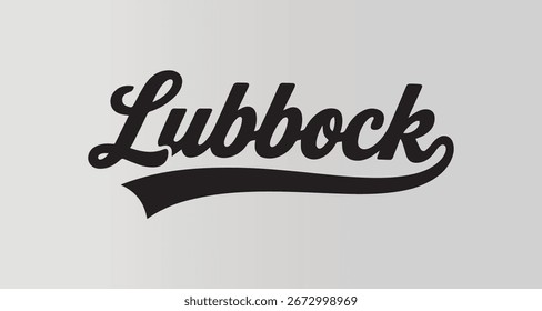 Lubbock text graphic element Illustration template design 
