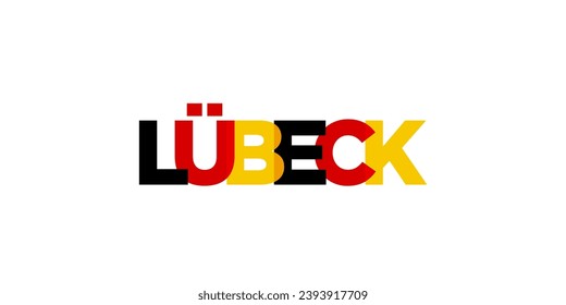 Lubeck Deutschland, modern and creative vector illustration design featuring the city of Germany for travel banners, posters, web, and postcards.