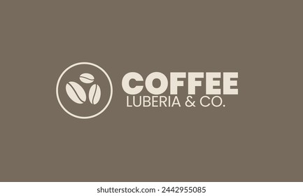 Luberia , logo , name card design concept for coffee shop
