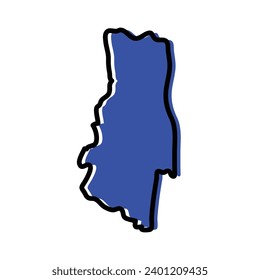 Lubombo Region of Eswatini vector map.