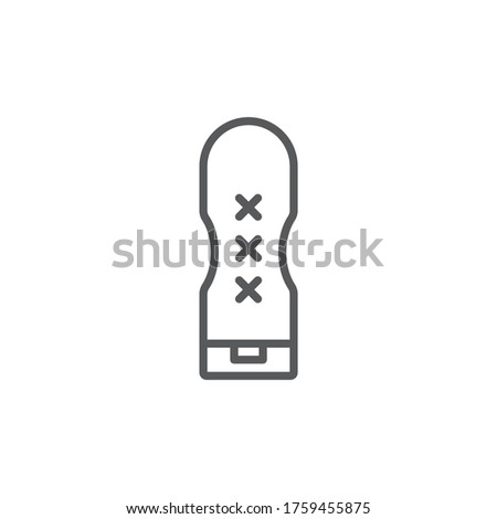 Lubricant gel vector icon symbol for sex isolated on white background