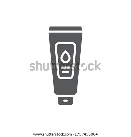 Lubricant gel vector icon symbol for sex isolated on white background