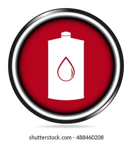 Lubricant icon on red button illustration