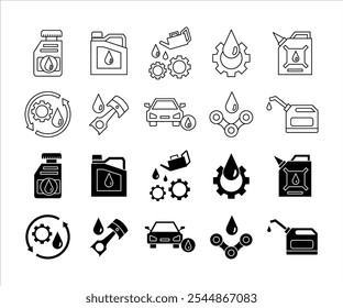 Icono de lubricante con dos estilos