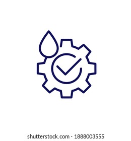 lubricant line icon with a gear