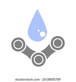  Lubricant oil drop and gear icon design isolated on white background. Vector illustration