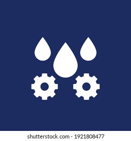 lubricante, icono de gotas de aceite, signo de vector