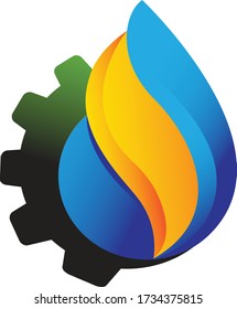 Lubricant Oil Logo design vector