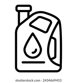 Lubricant Vector Line Icon Design
