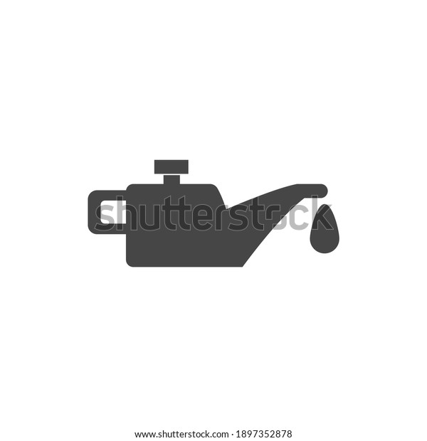 Lubricants\
Oil Car Icon Black and White Vector\
Graphic