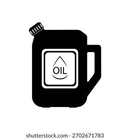 Icono de la botella de aceite lubricante en estilo plano
