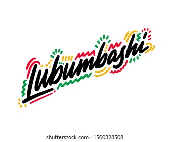 Lubumbashi Creative Text Handwritten Design Vector Illustration.