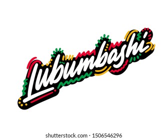 Lubumbashi Creative Text Handwritten Design Vector Illustration.