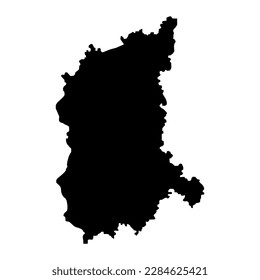 Lubusz Voivodeship map, province of Poland. Vector illustration.