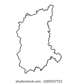 Lubusz Voivodeship map, province of Poland. Vector illustration.